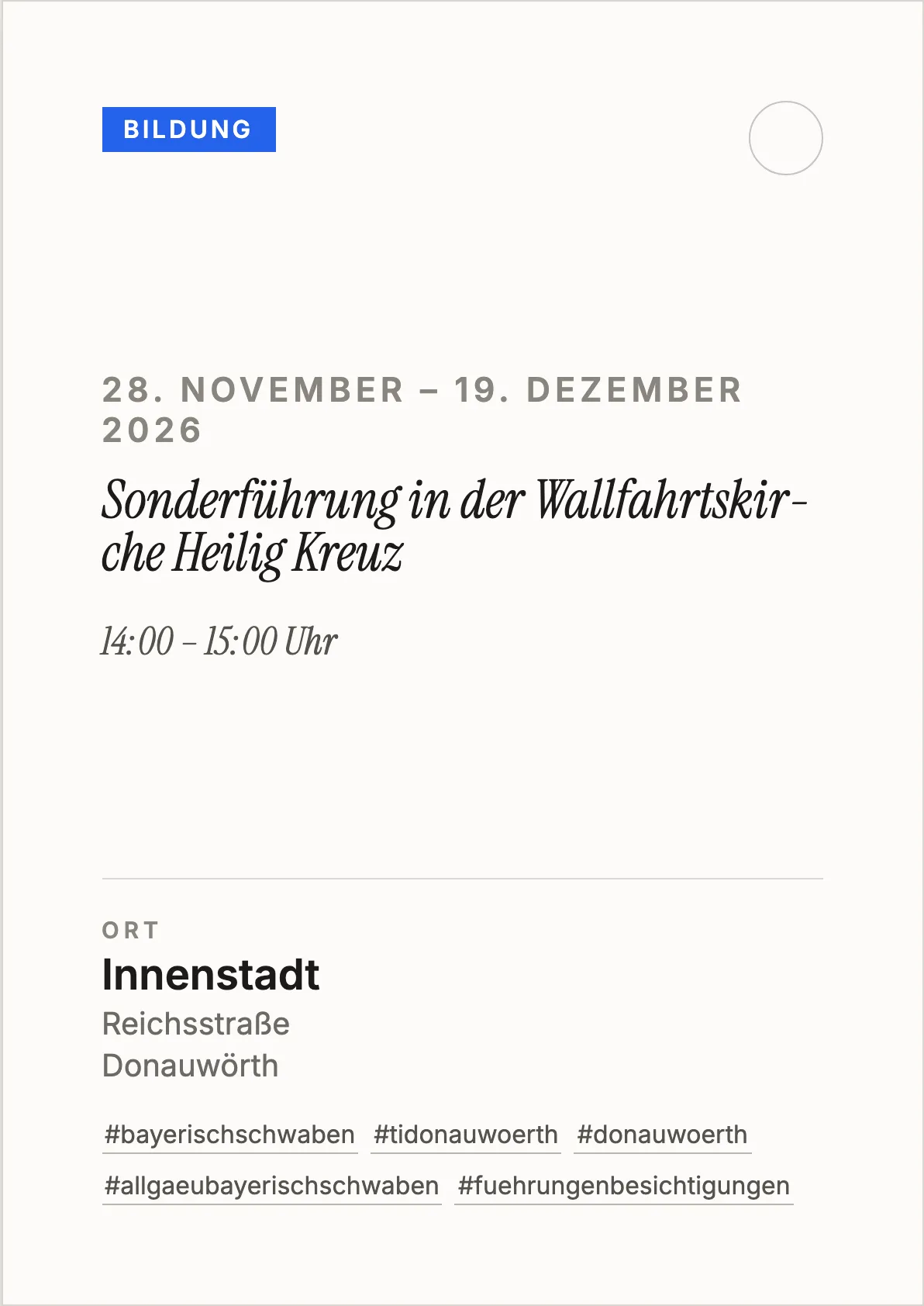Veranstaltungsflyer