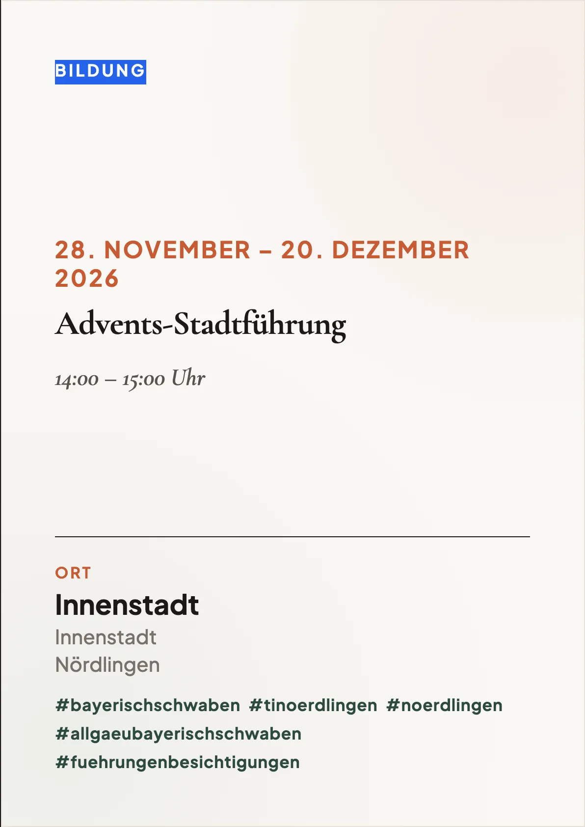 Veranstaltungsflyer