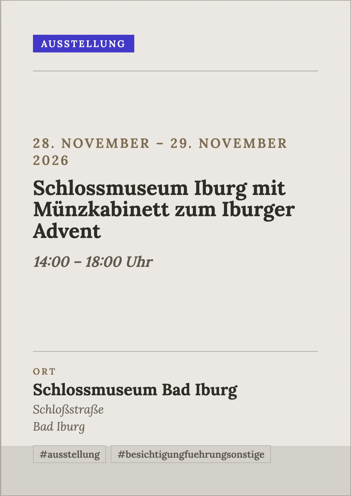 Veranstaltungsflyer