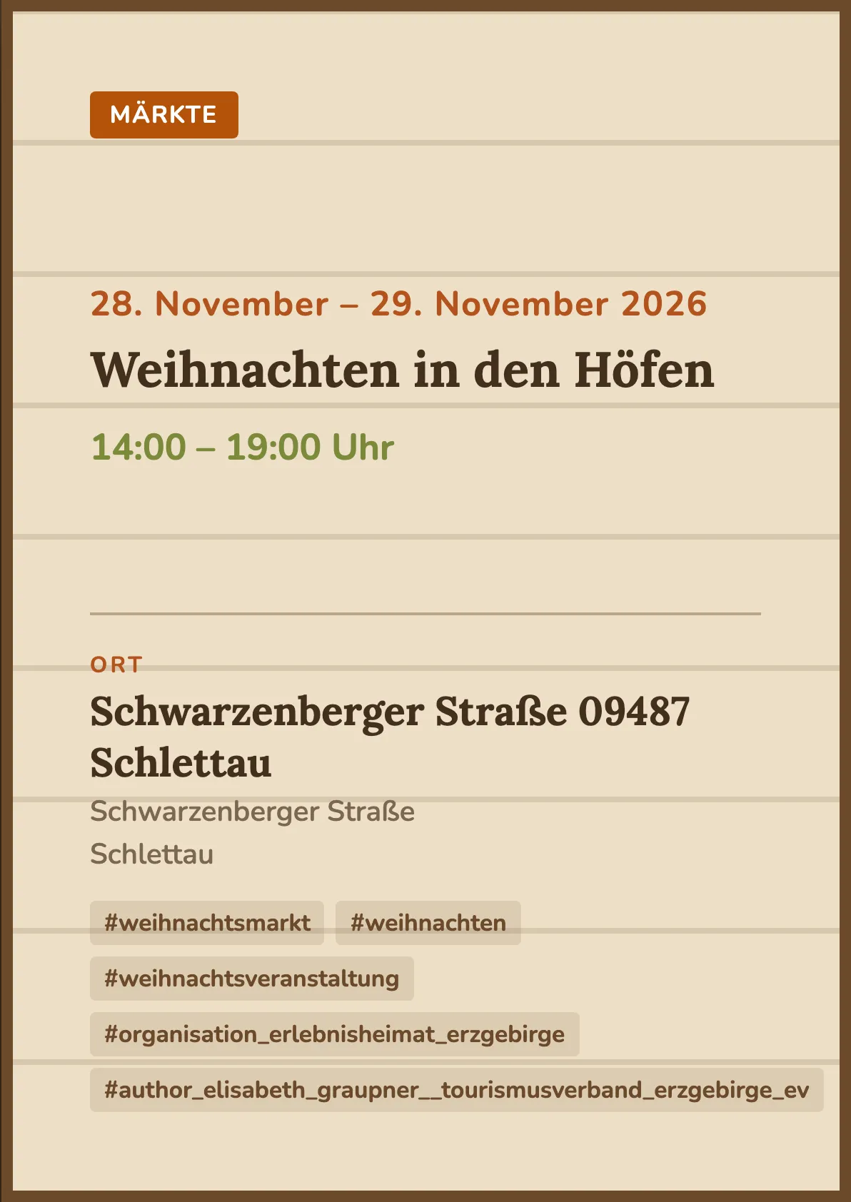 Veranstaltungsflyer