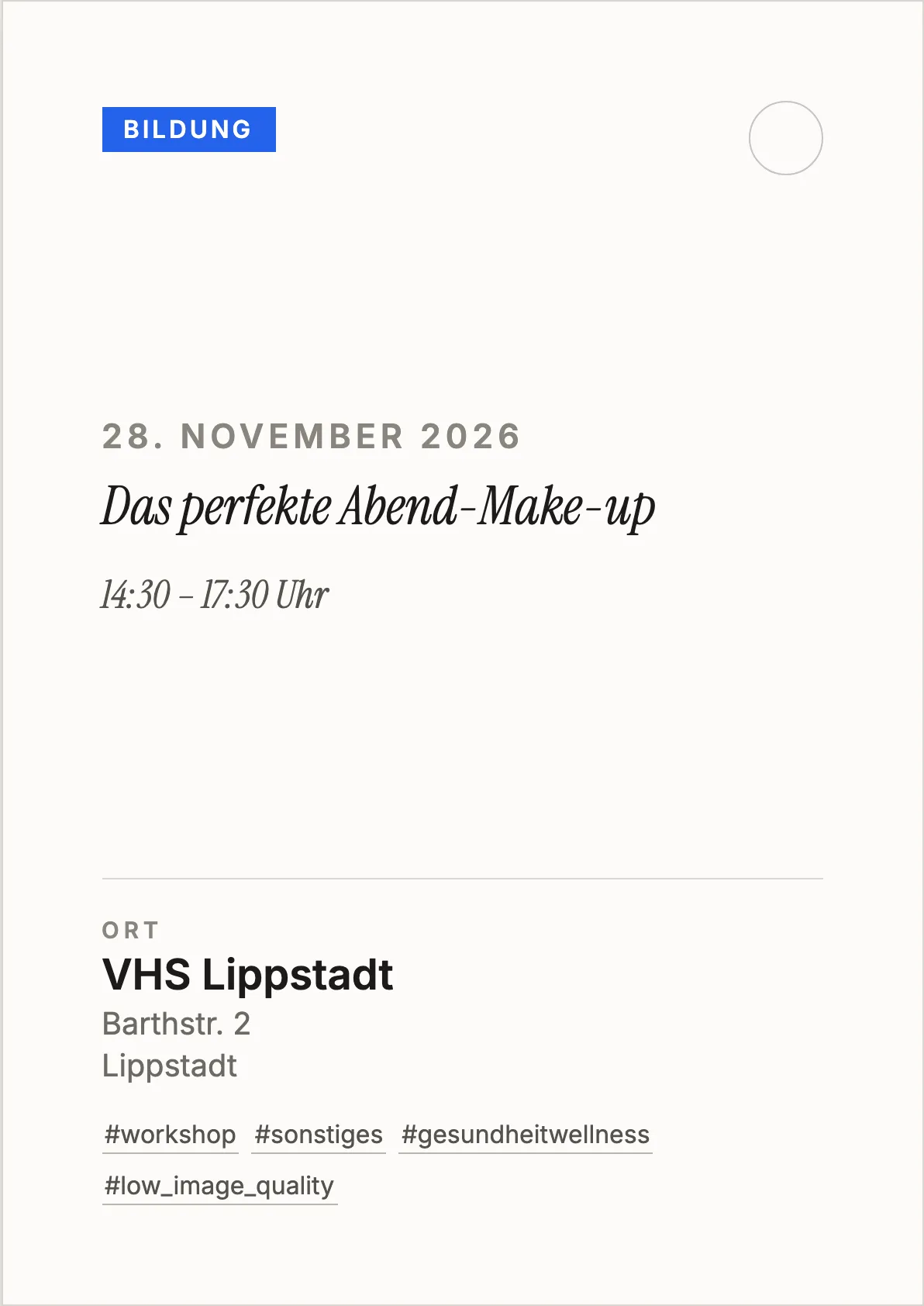 Veranstaltungsflyer