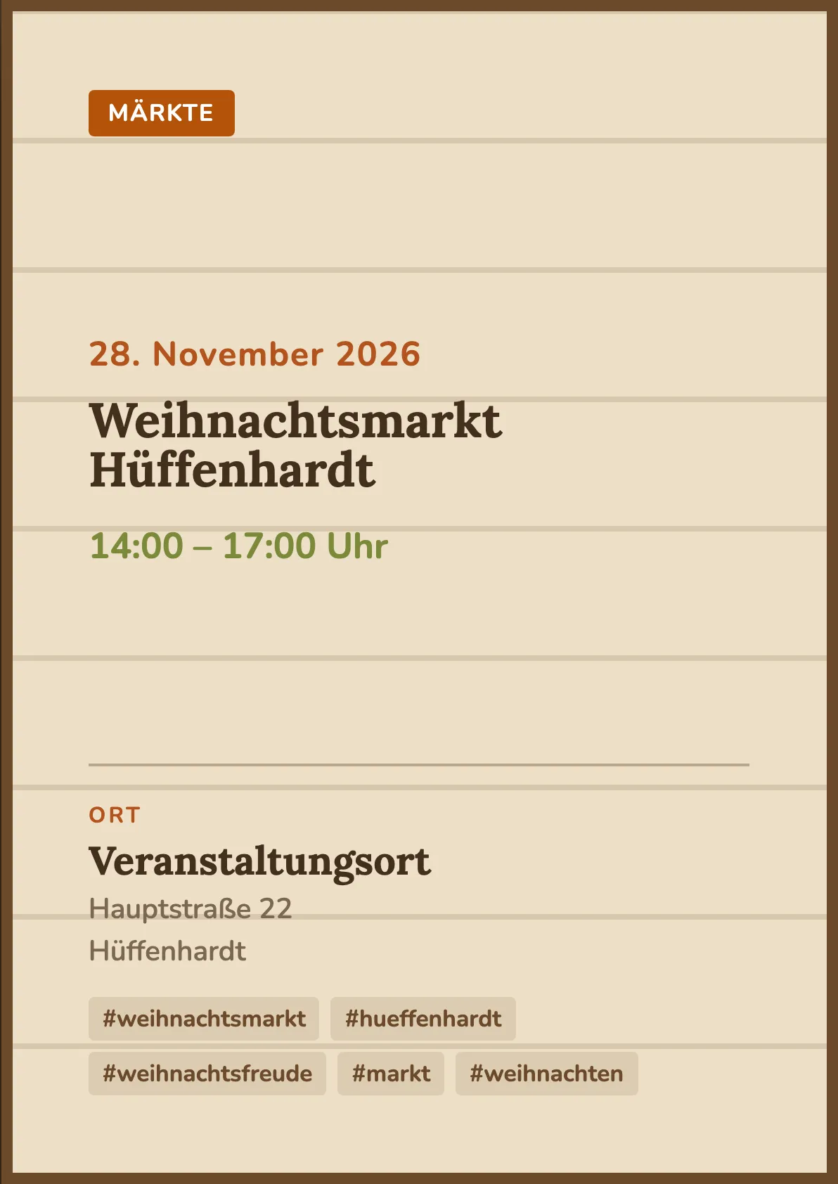 Veranstaltungsflyer