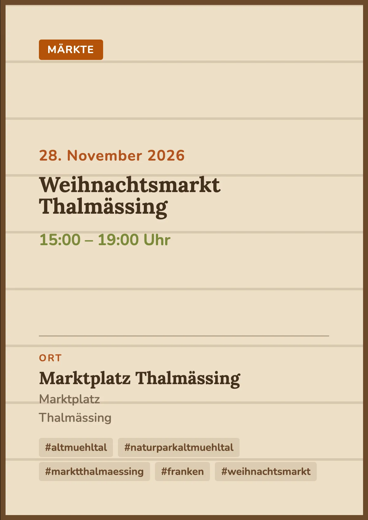 Veranstaltungsflyer