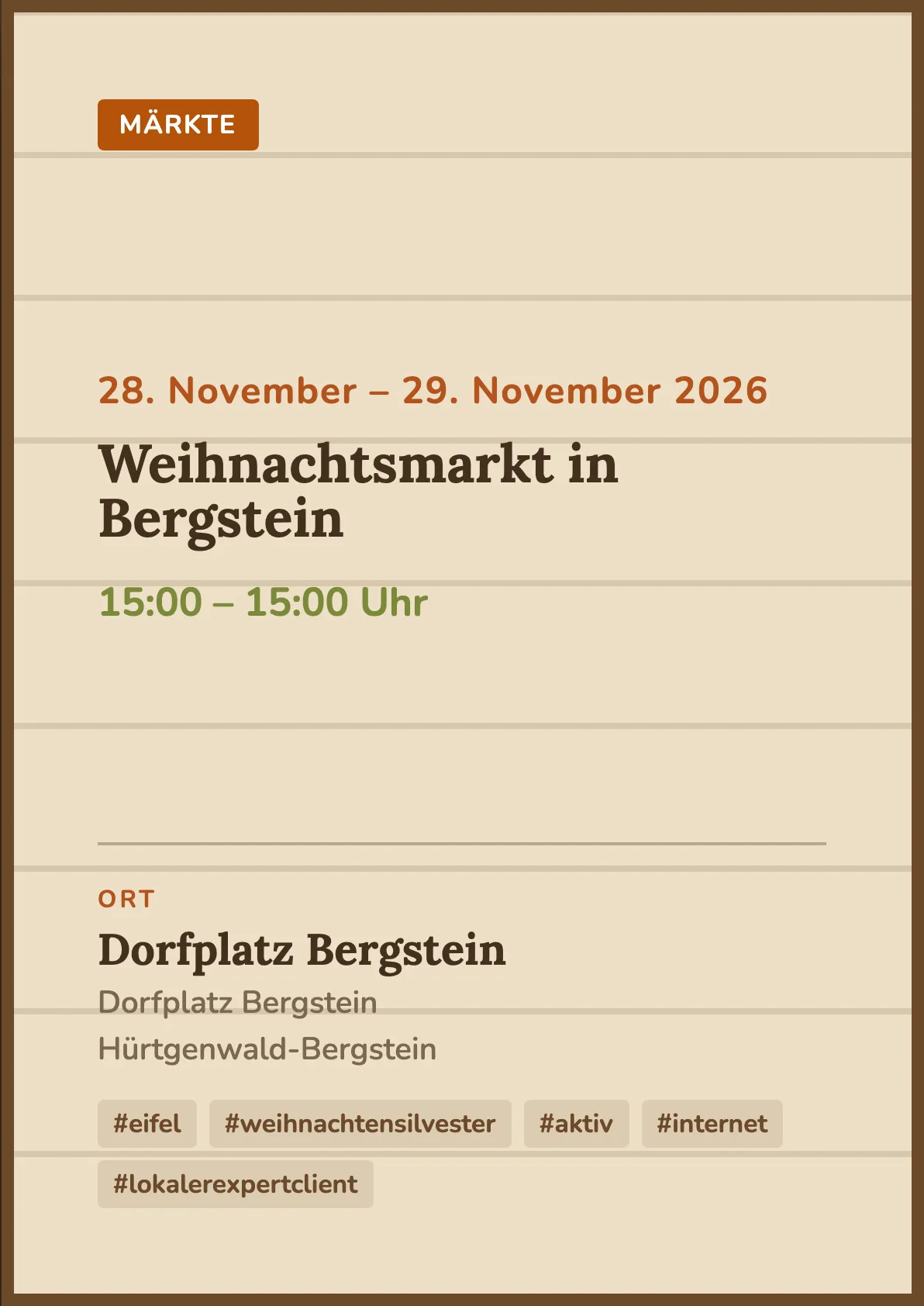 Veranstaltungsflyer