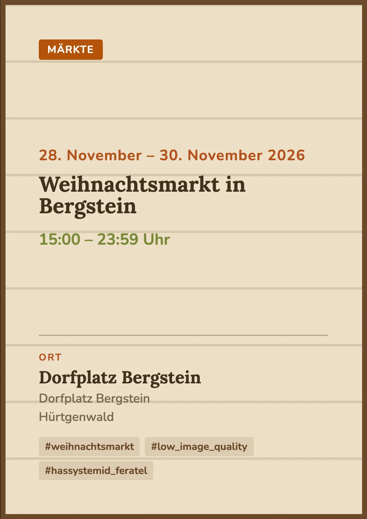 Veranstaltungsflyer