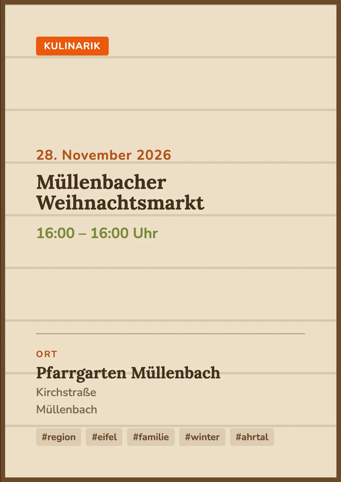 Veranstaltungsflyer