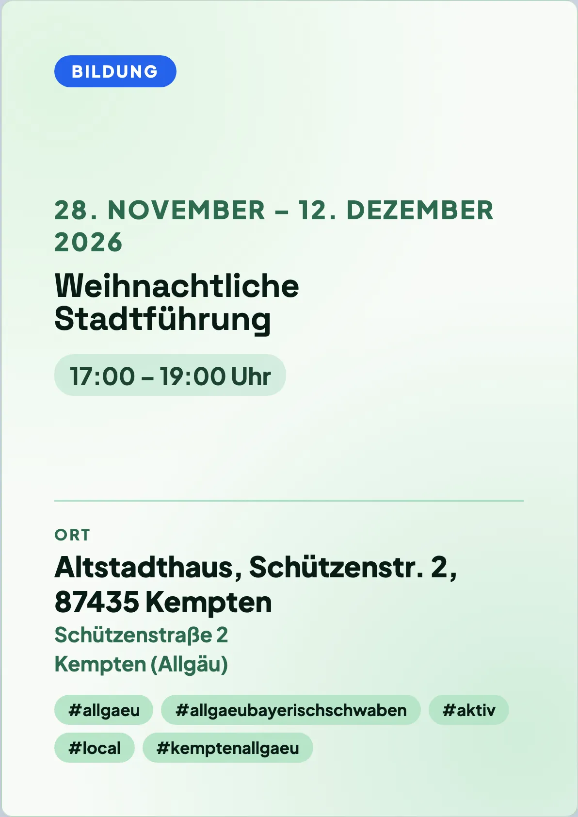 Veranstaltungsflyer