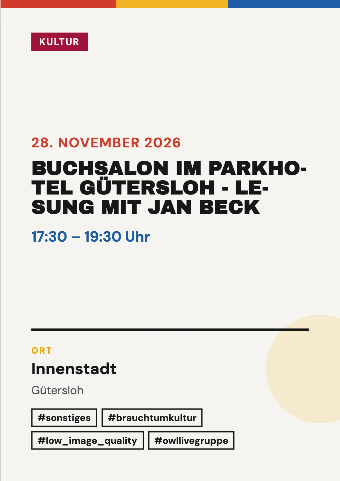 Veranstaltungsflyer