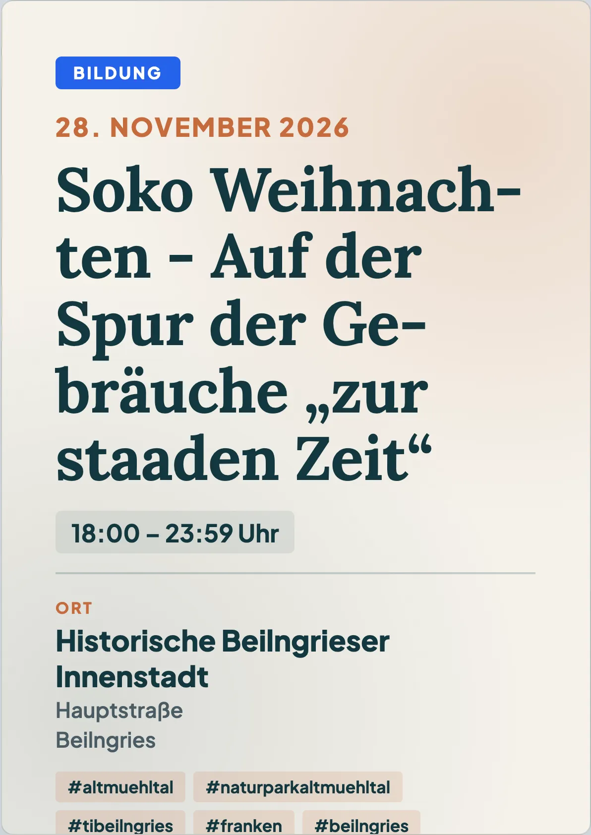 Veranstaltungsflyer