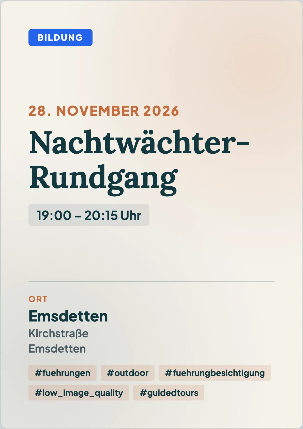Veranstaltungsflyer