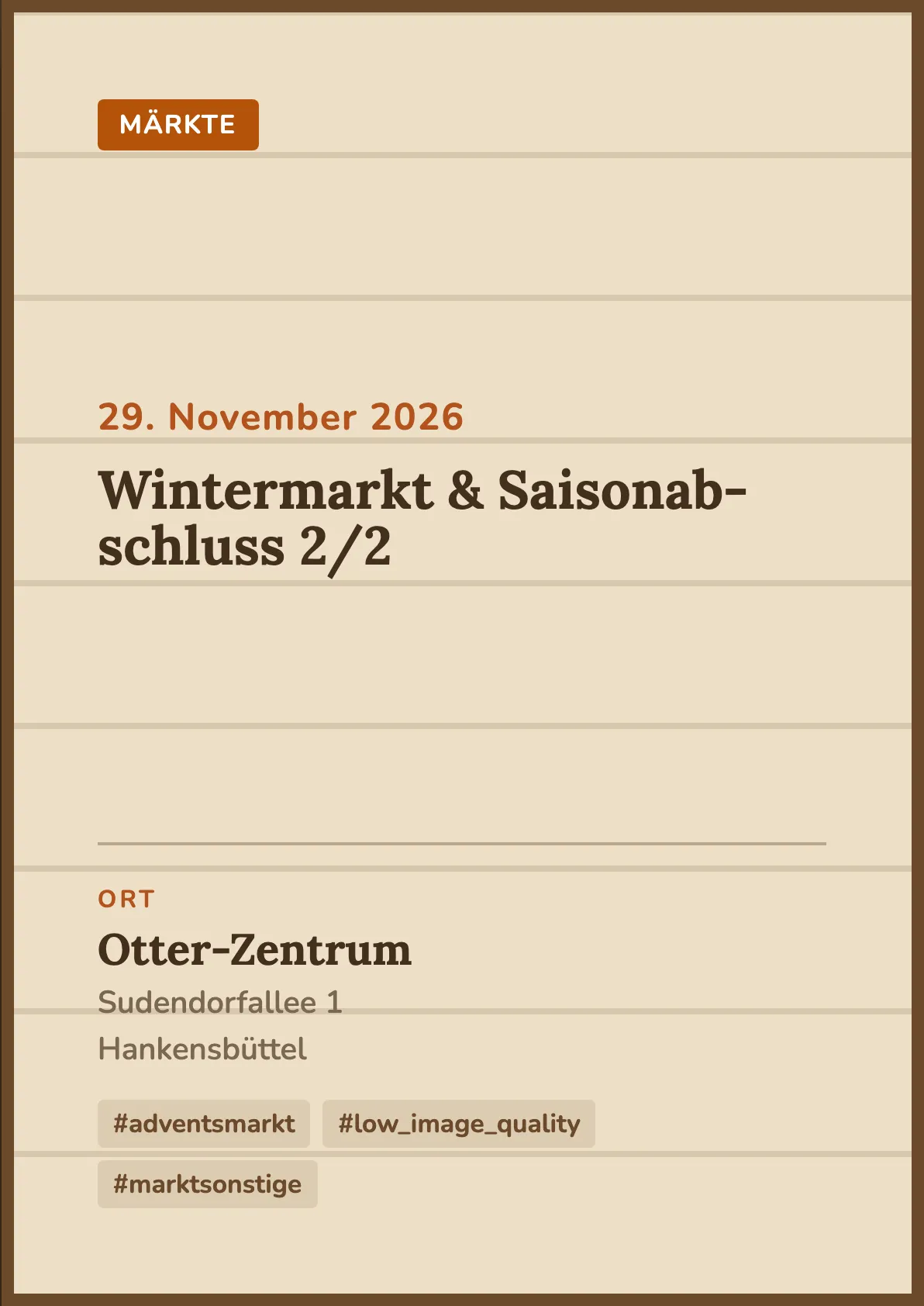 Veranstaltungsflyer