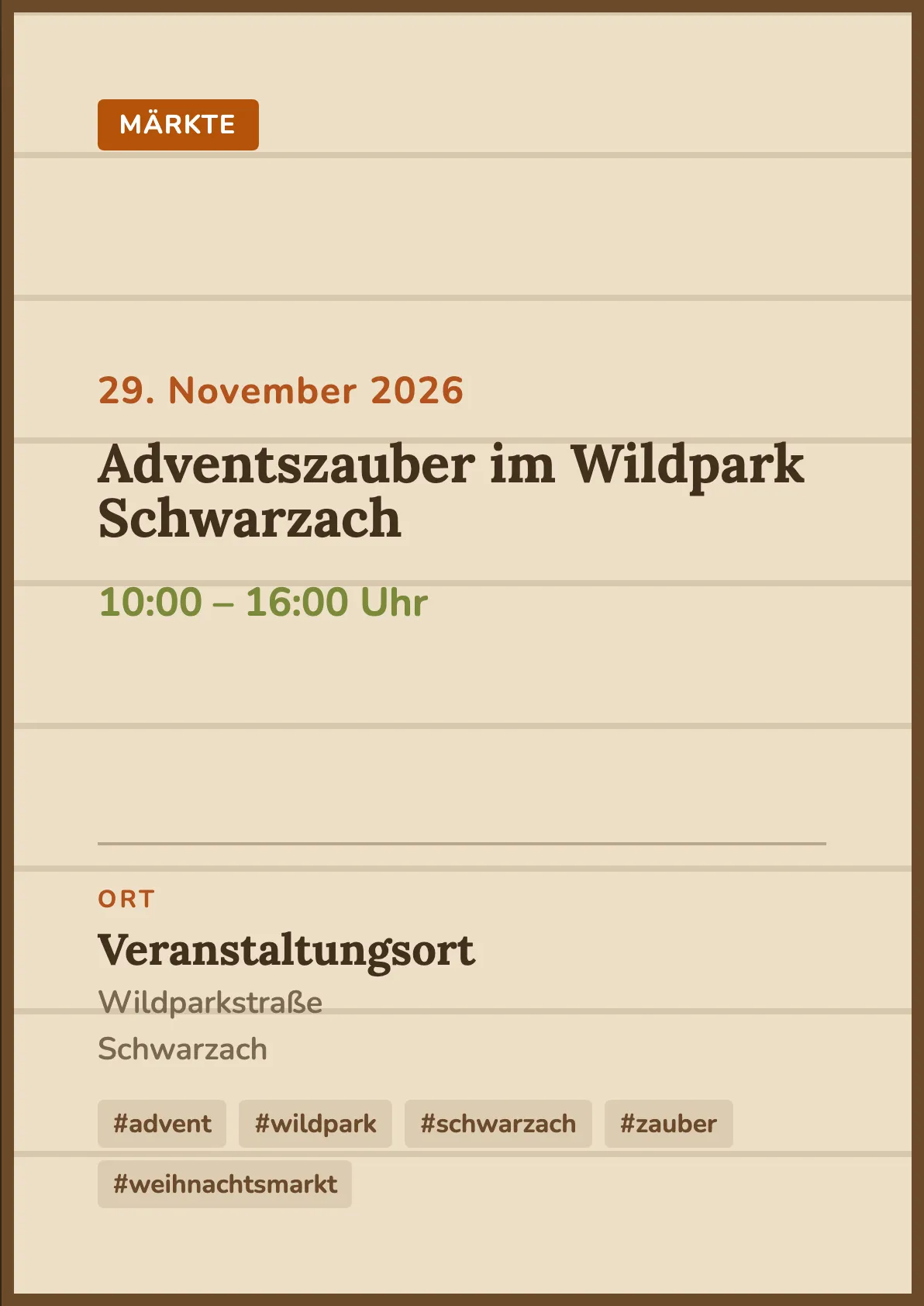 Veranstaltungsflyer