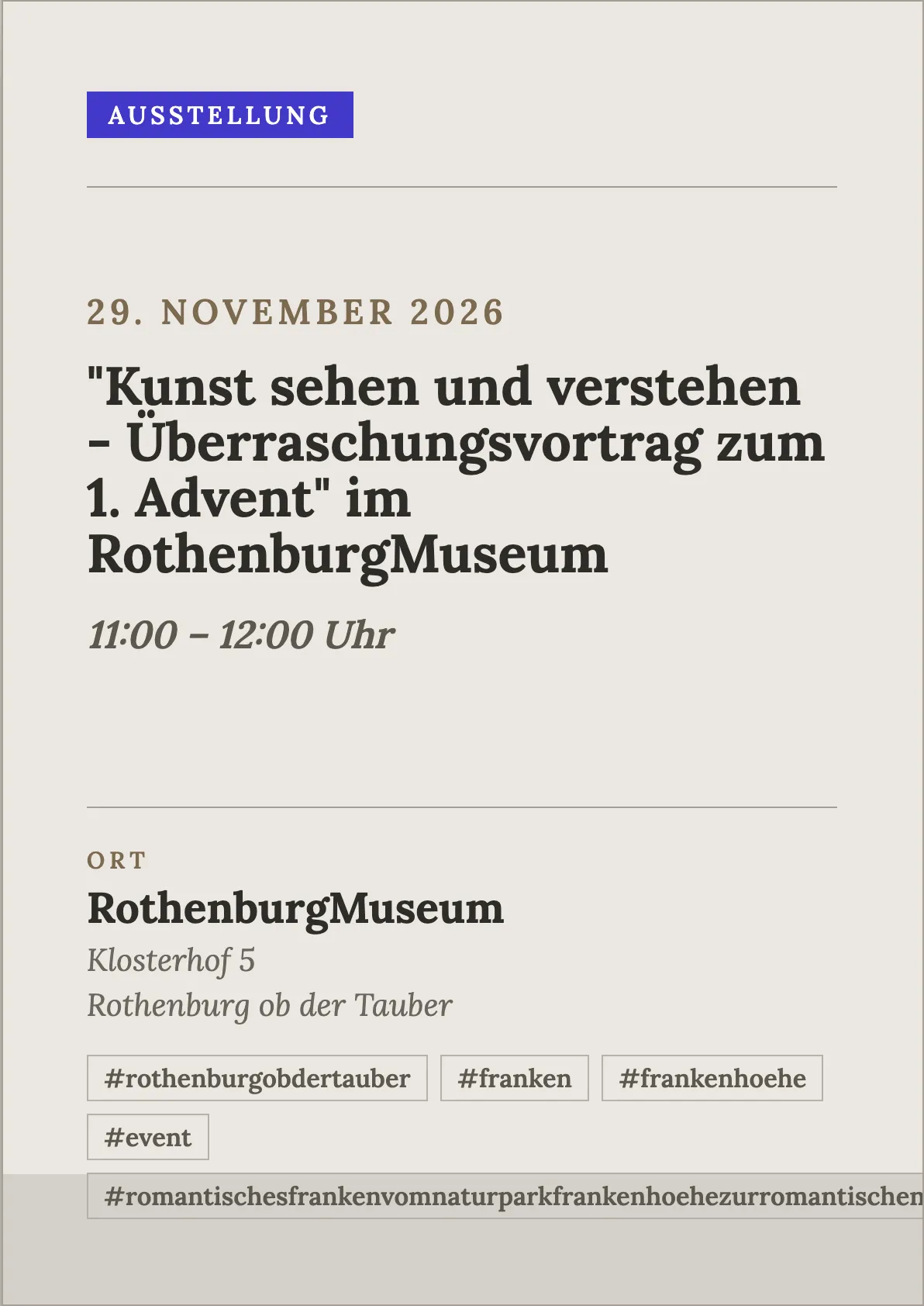 Veranstaltungsflyer