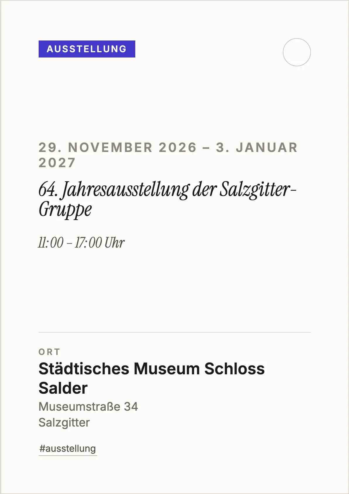 Veranstaltungsflyer