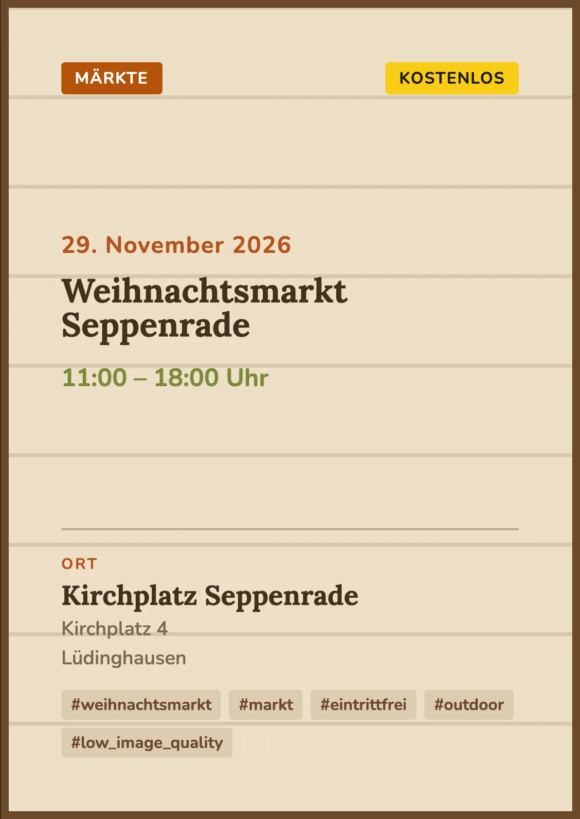 Veranstaltungsflyer
