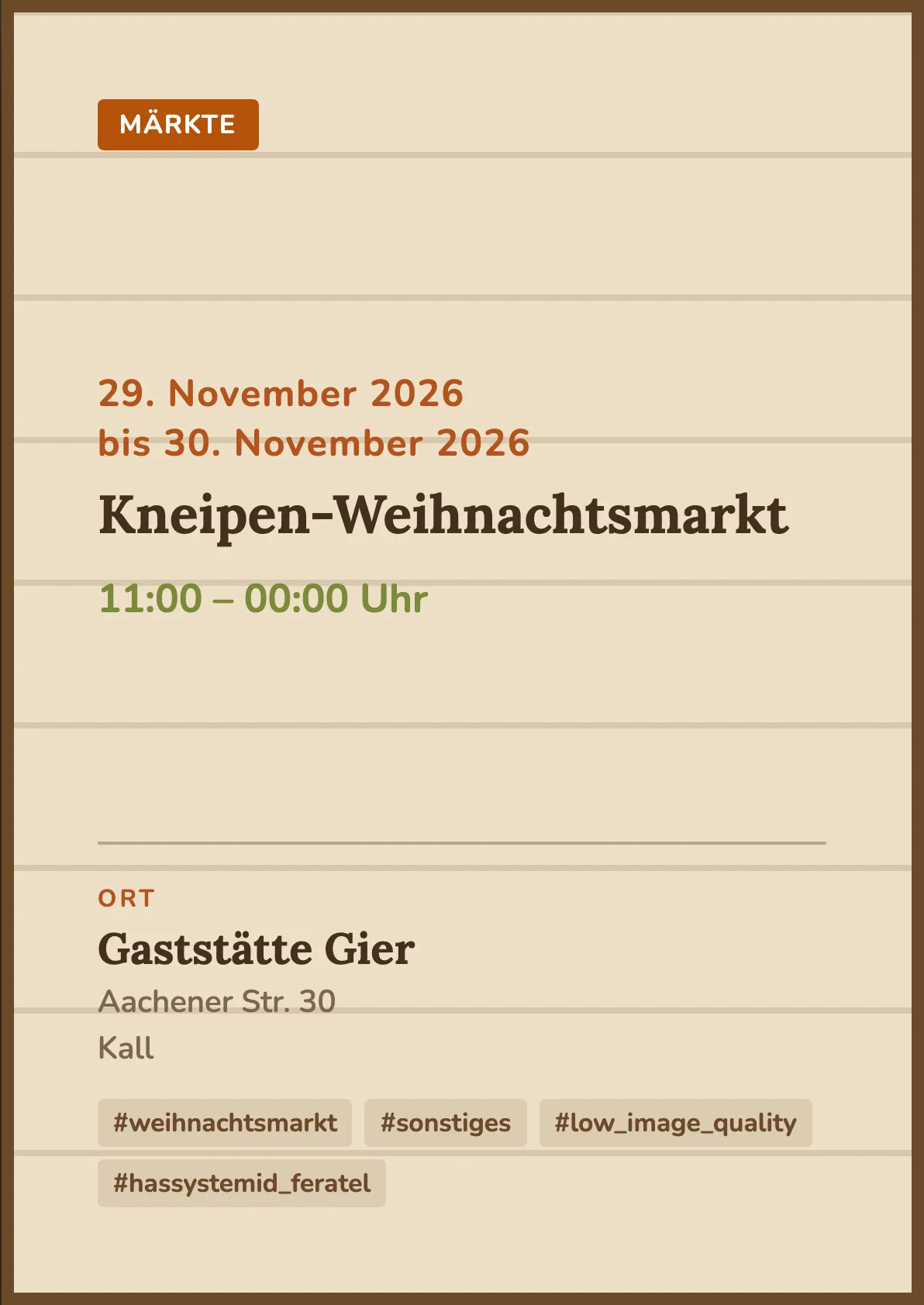 Veranstaltungsflyer