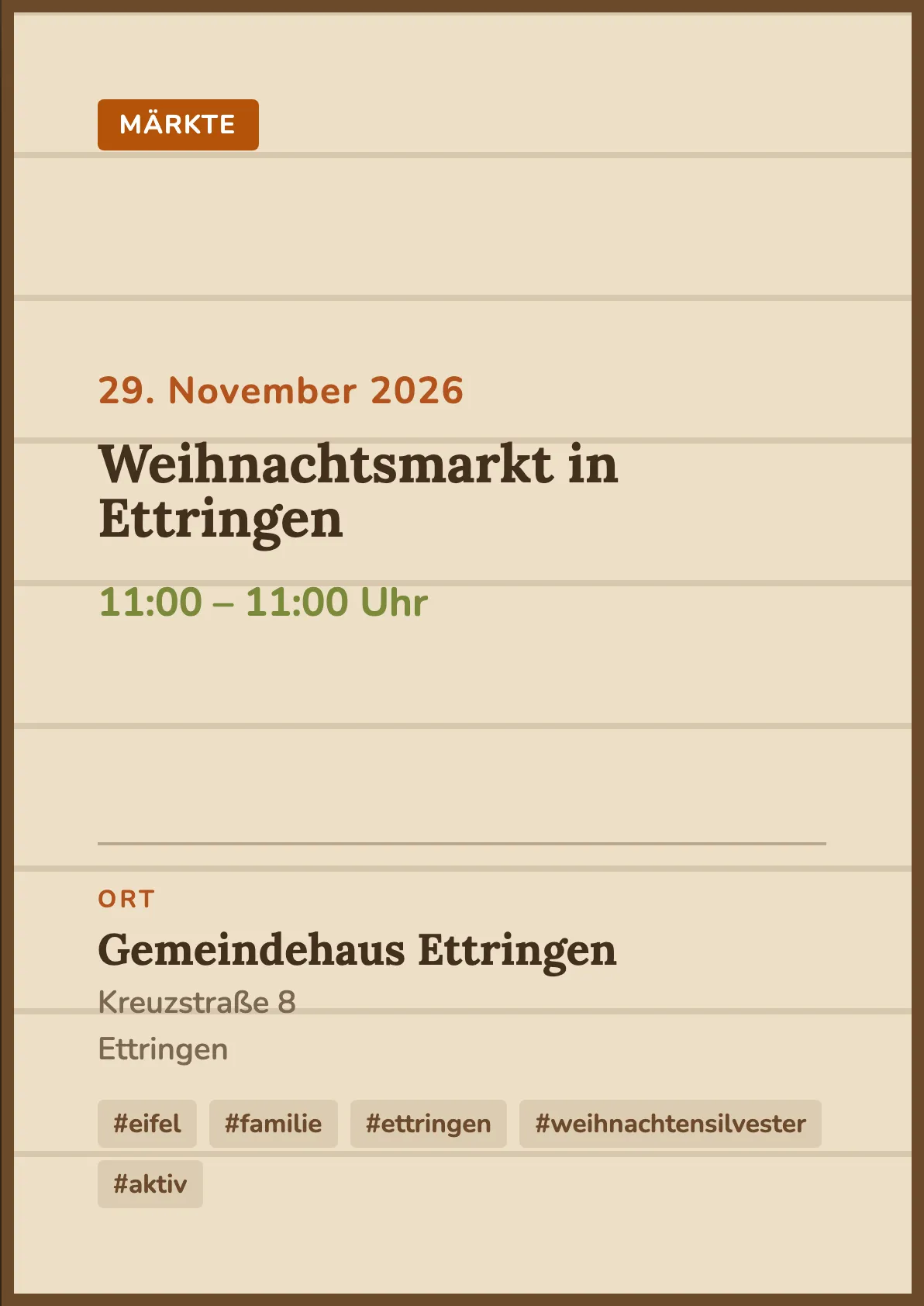 Veranstaltungsflyer
