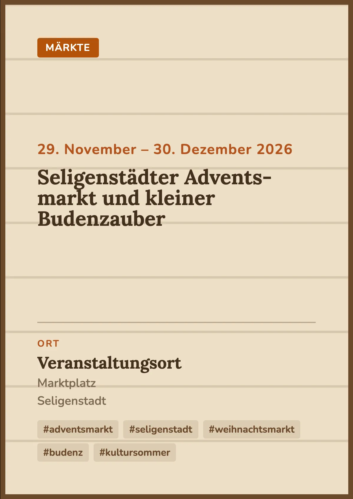 Veranstaltungsflyer