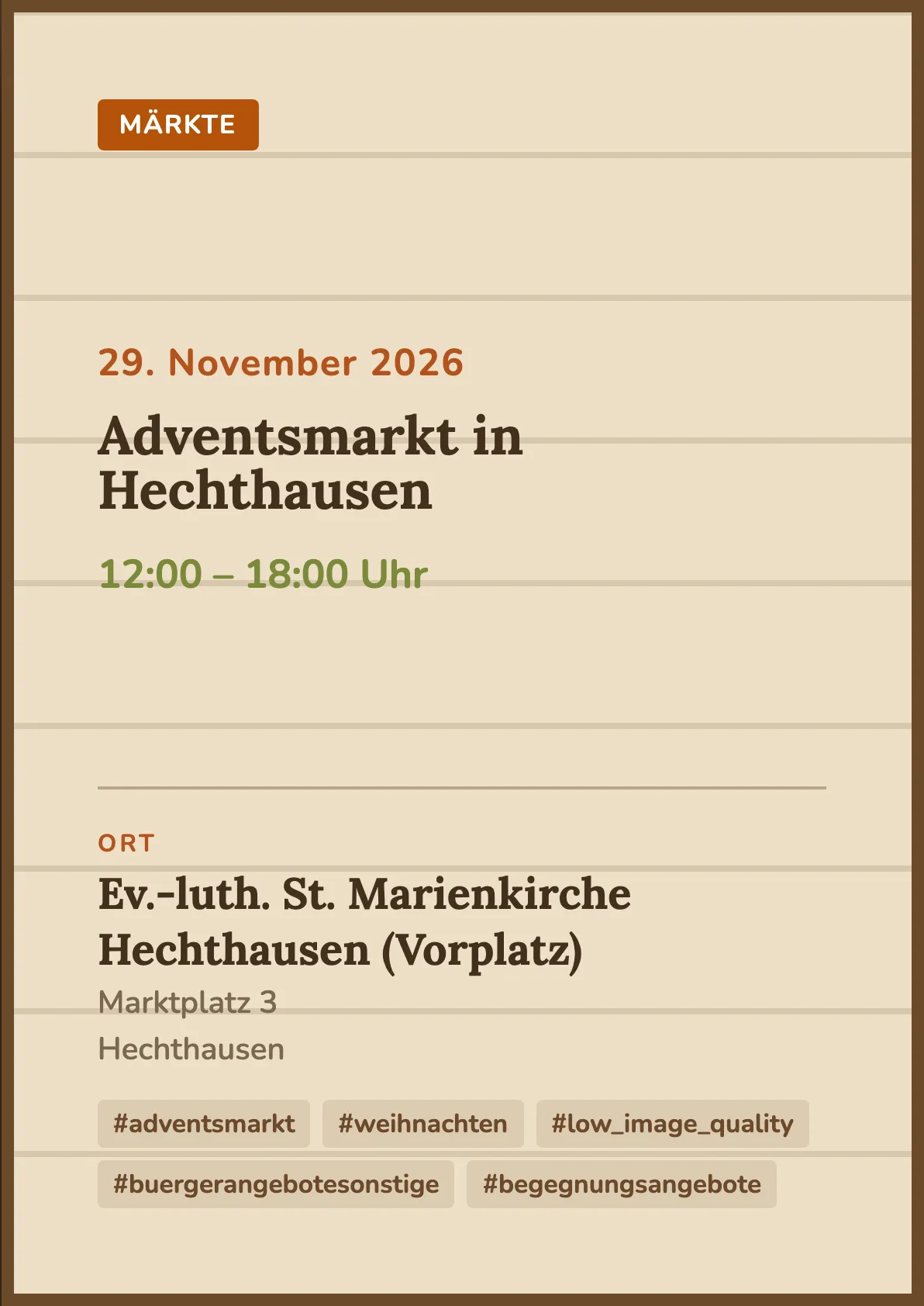Veranstaltungsflyer