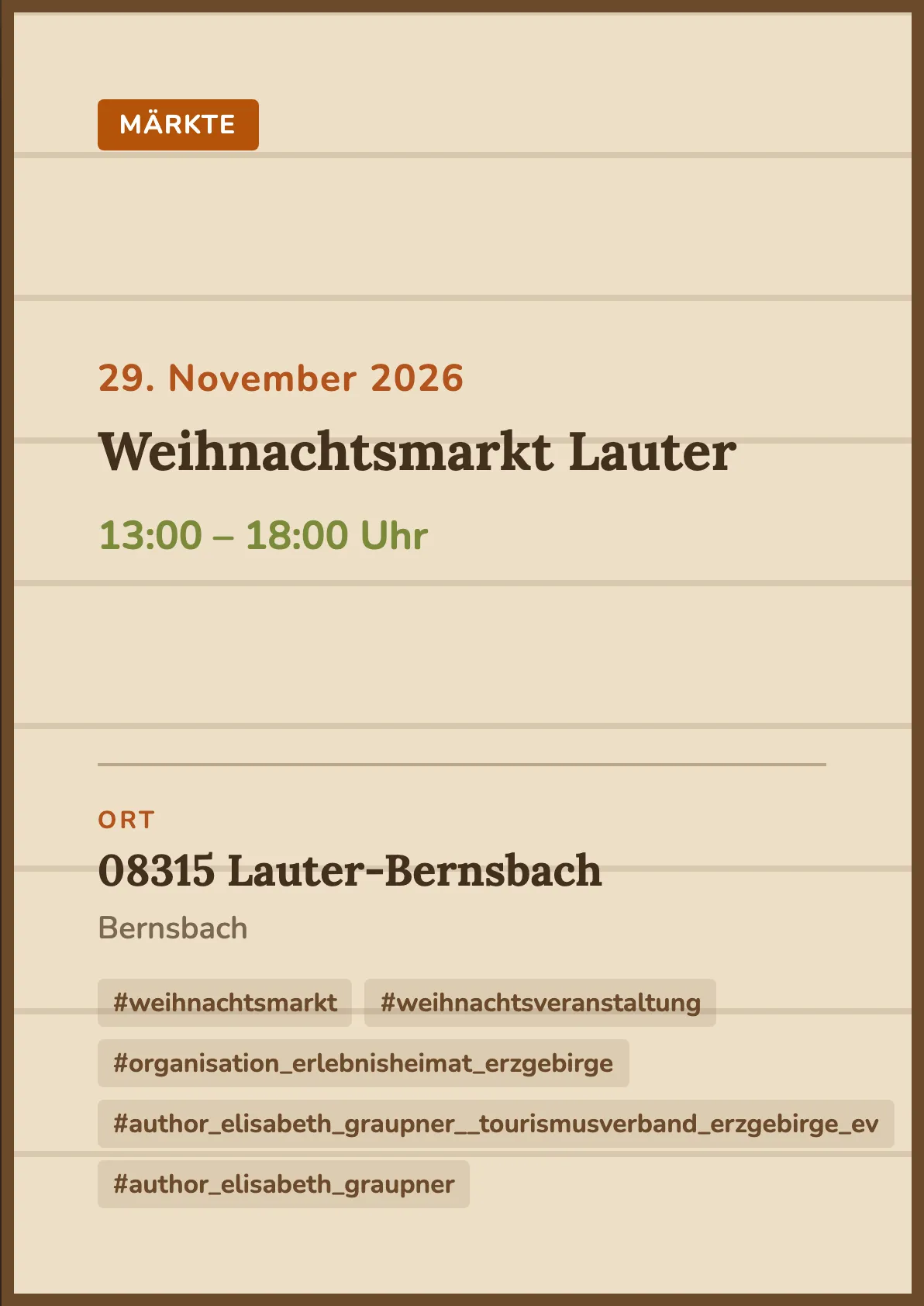 Veranstaltungsflyer