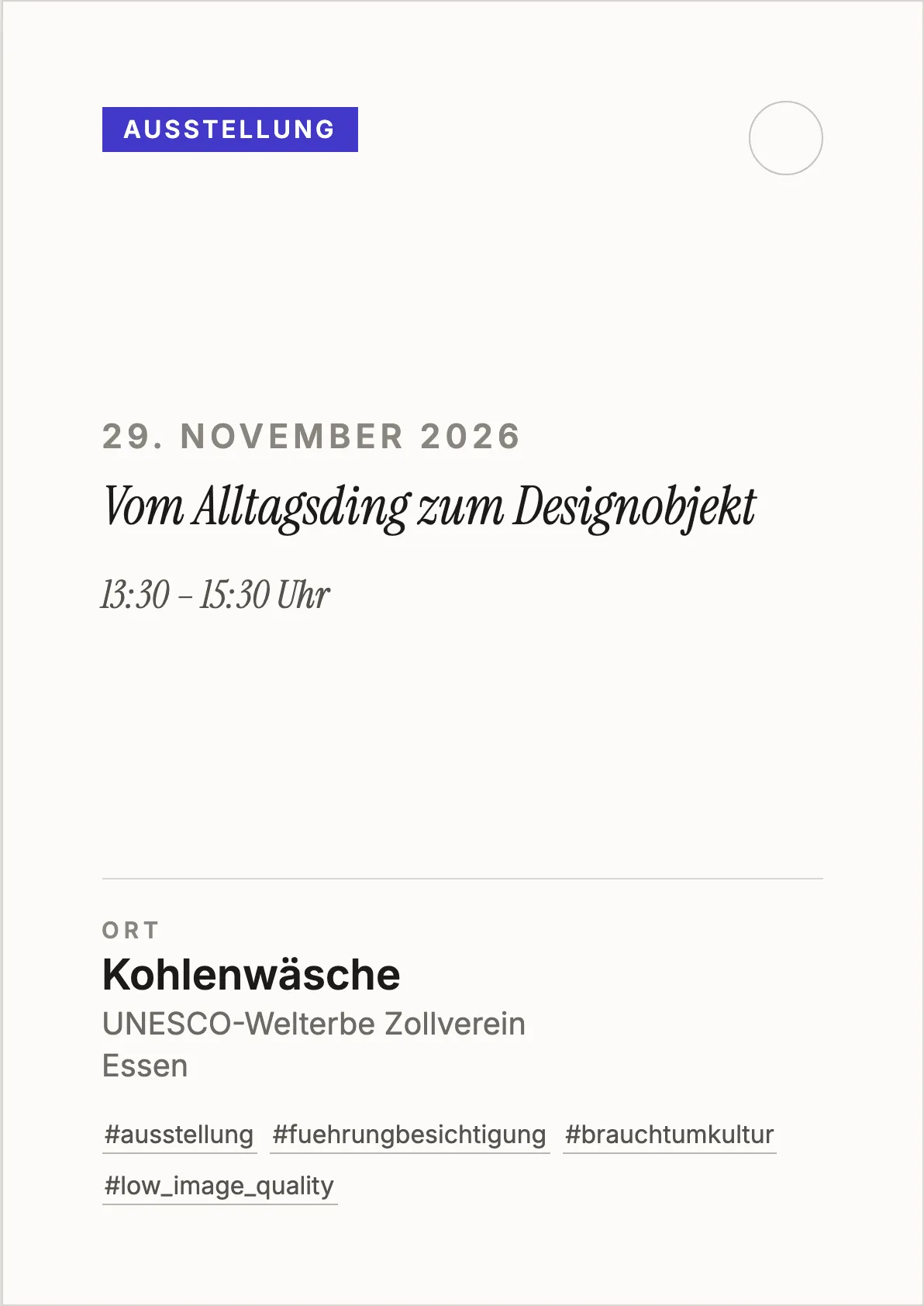 Veranstaltungsflyer
