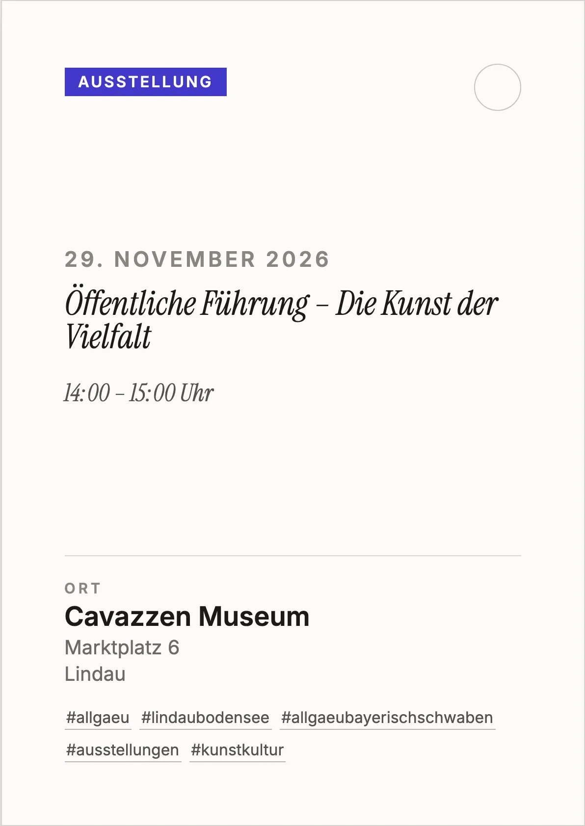 Veranstaltungsflyer