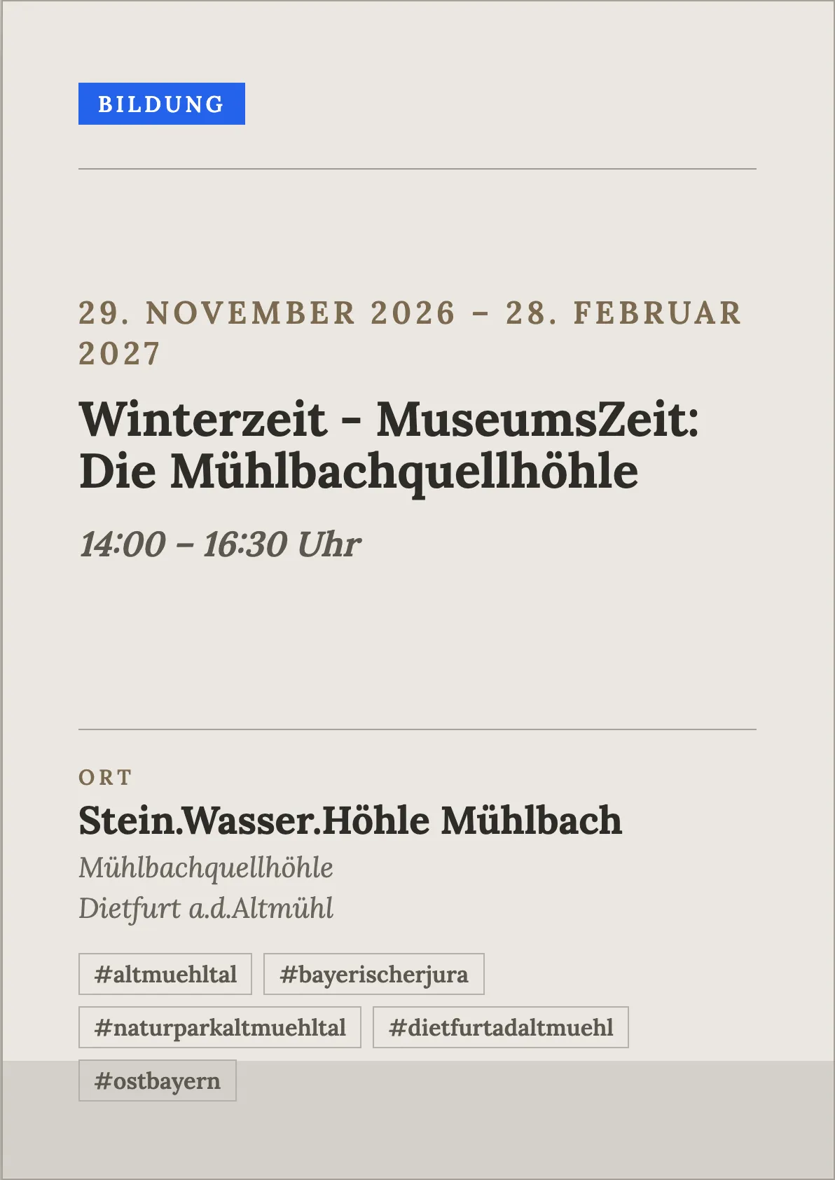 Veranstaltungsflyer