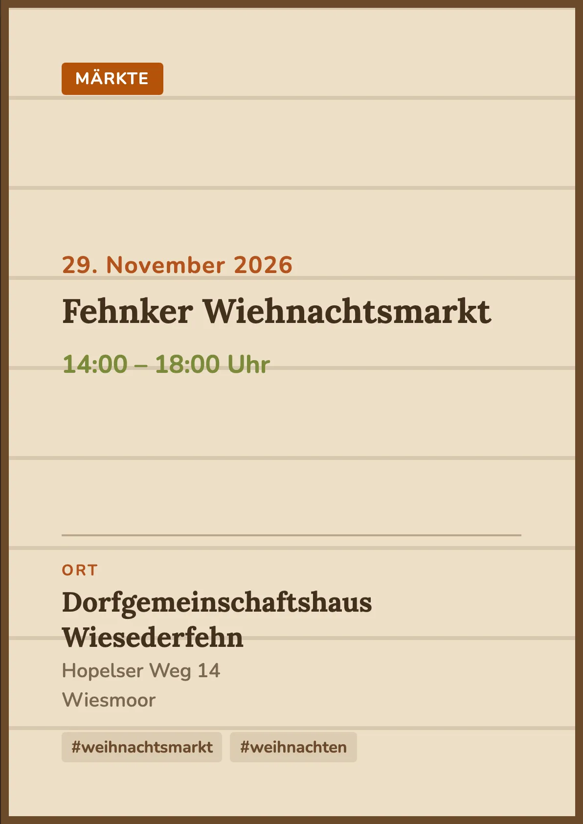 Veranstaltungsflyer