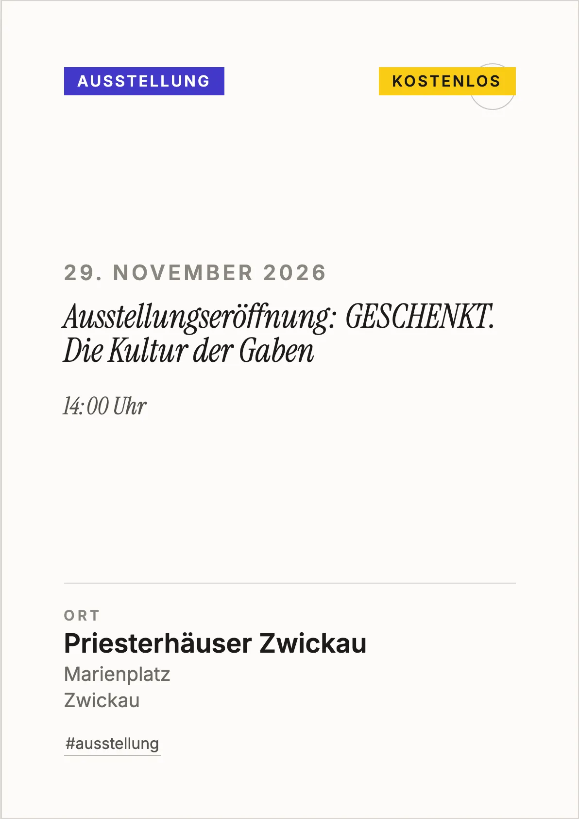 Veranstaltungsflyer