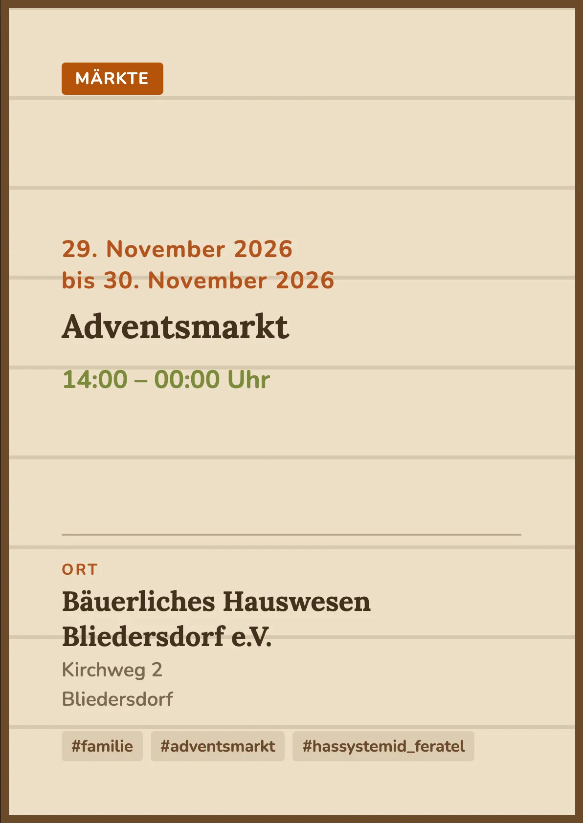 Veranstaltungsflyer