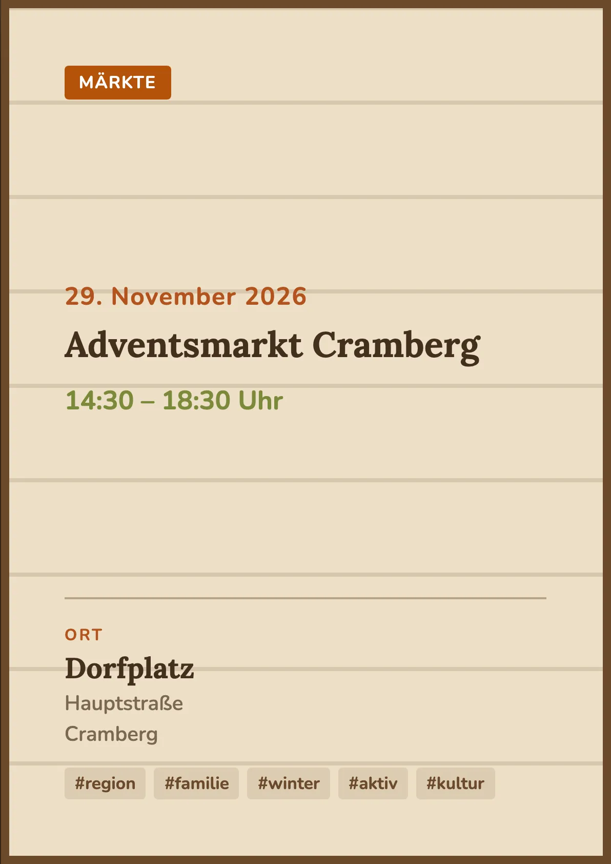 Veranstaltungsflyer