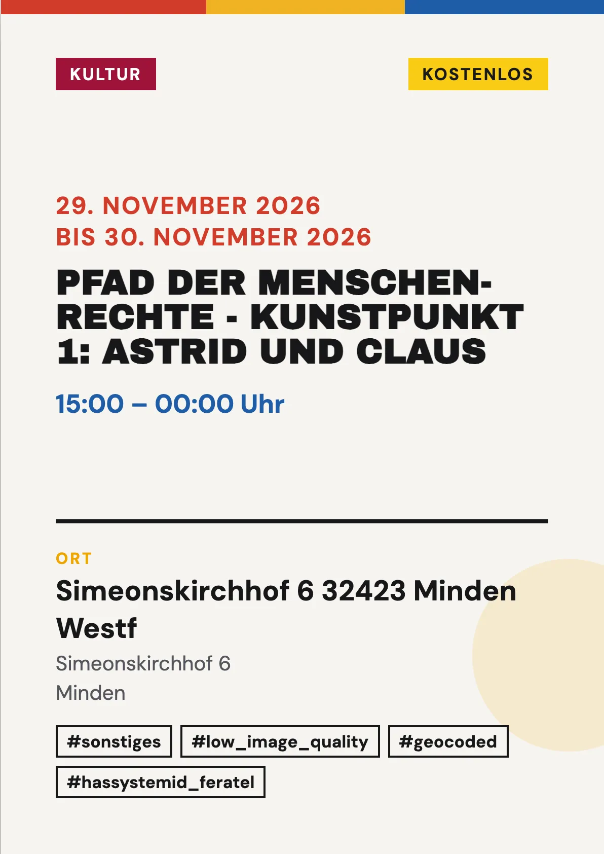 Veranstaltungsflyer