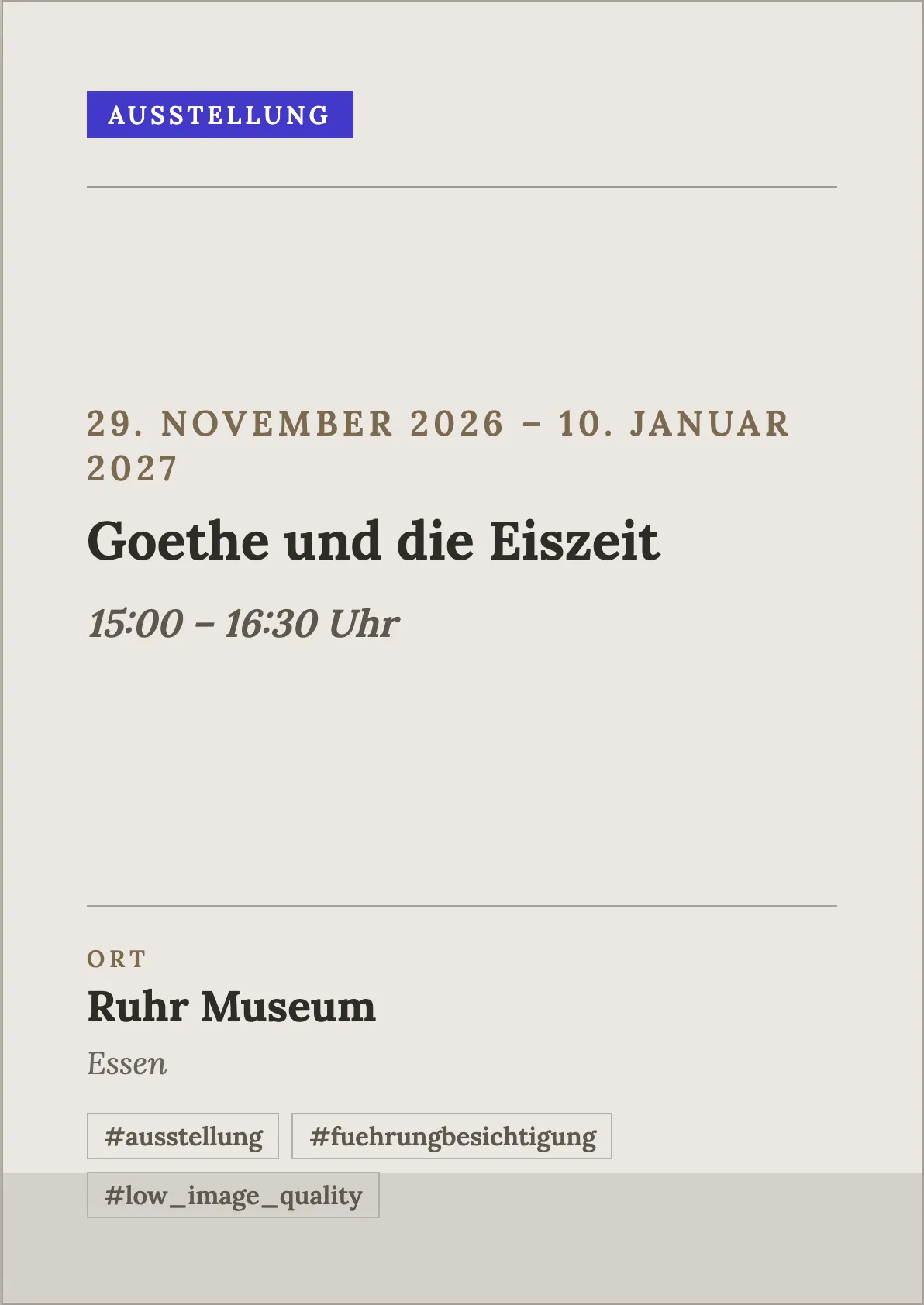 Veranstaltungsflyer