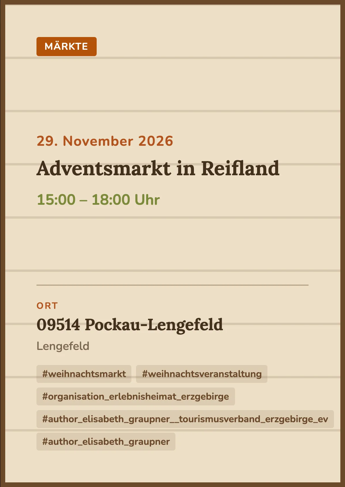 Veranstaltungsflyer
