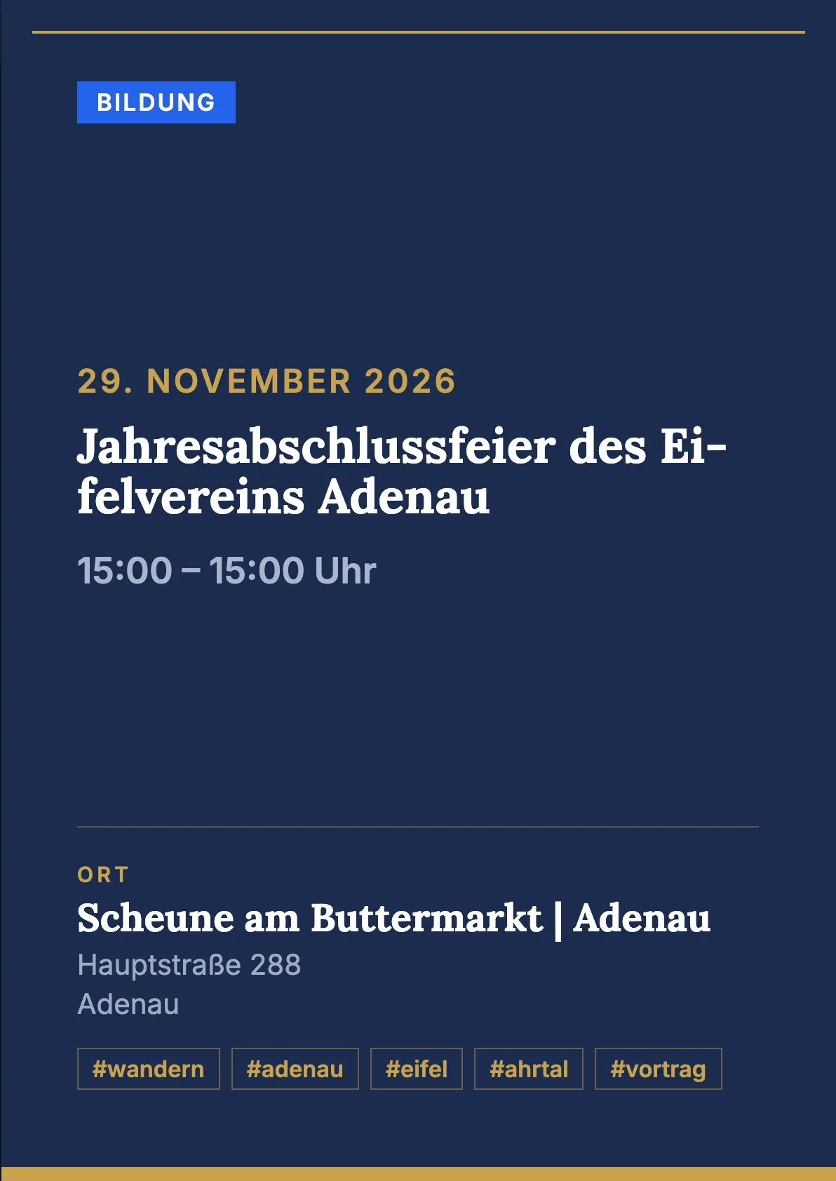 Veranstaltungsflyer