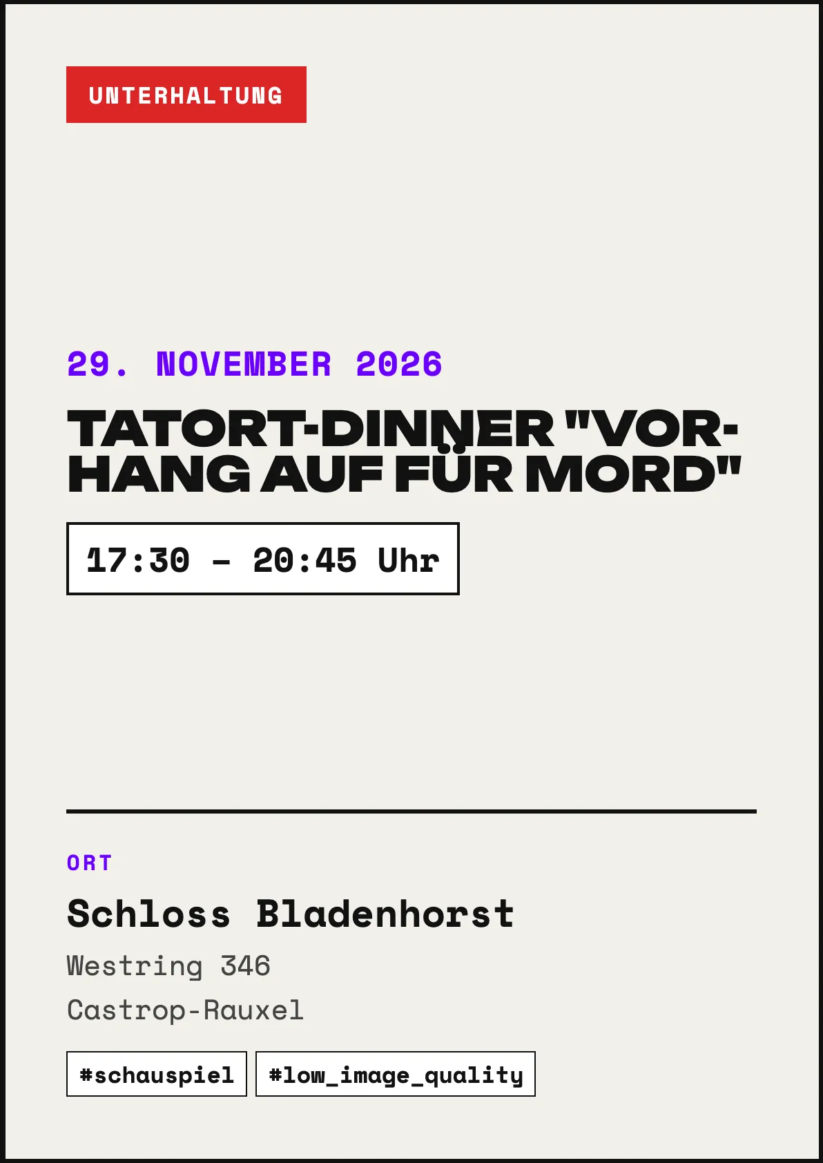 Veranstaltungsflyer