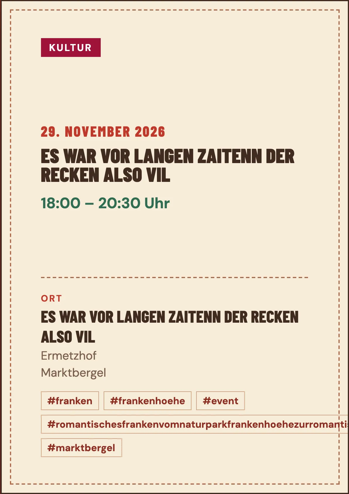 Veranstaltungsflyer