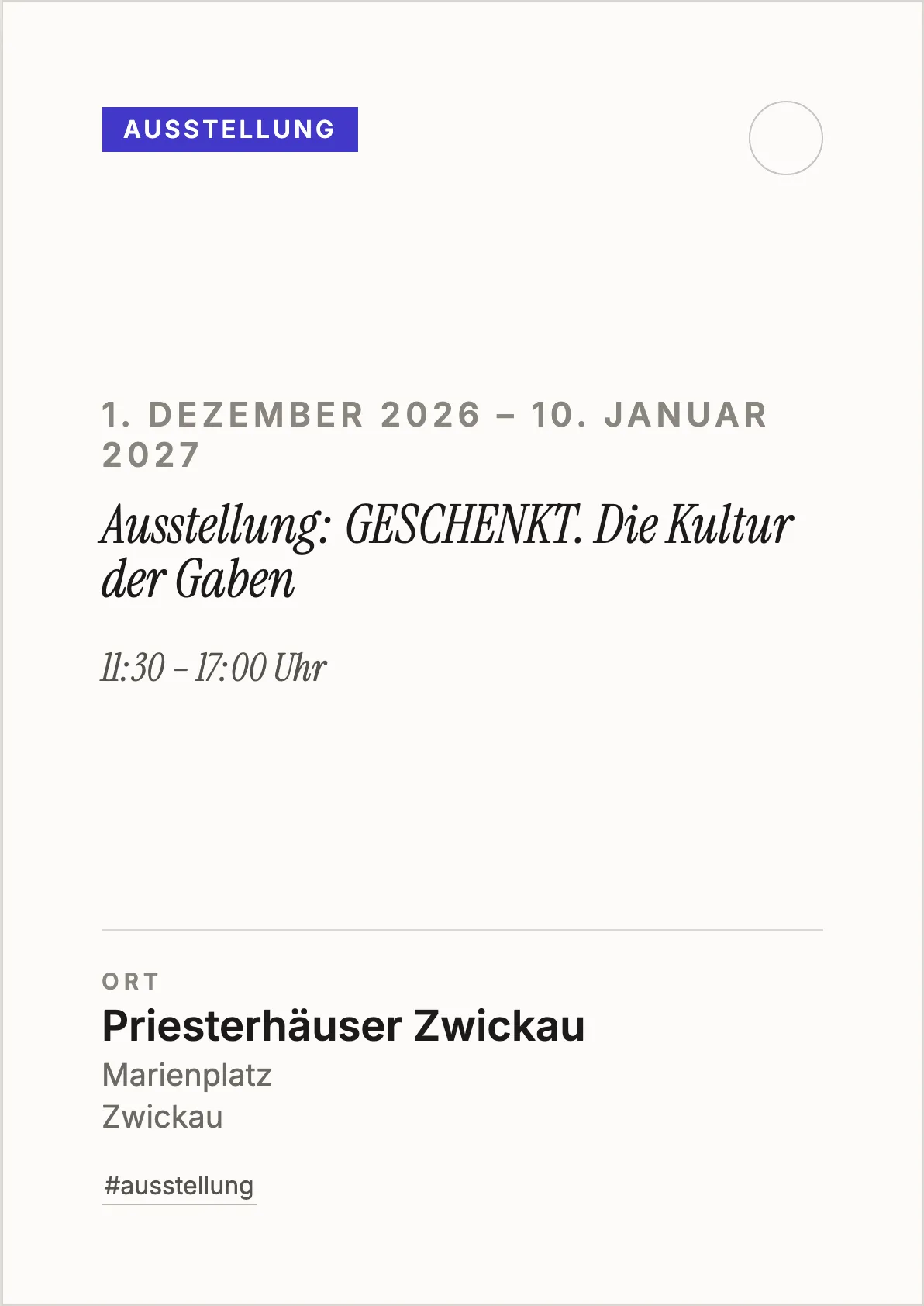 Veranstaltungsflyer