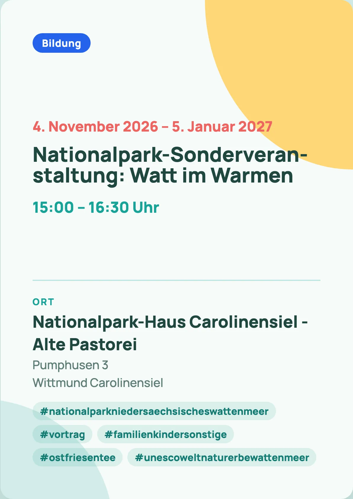 Veranstaltungsflyer