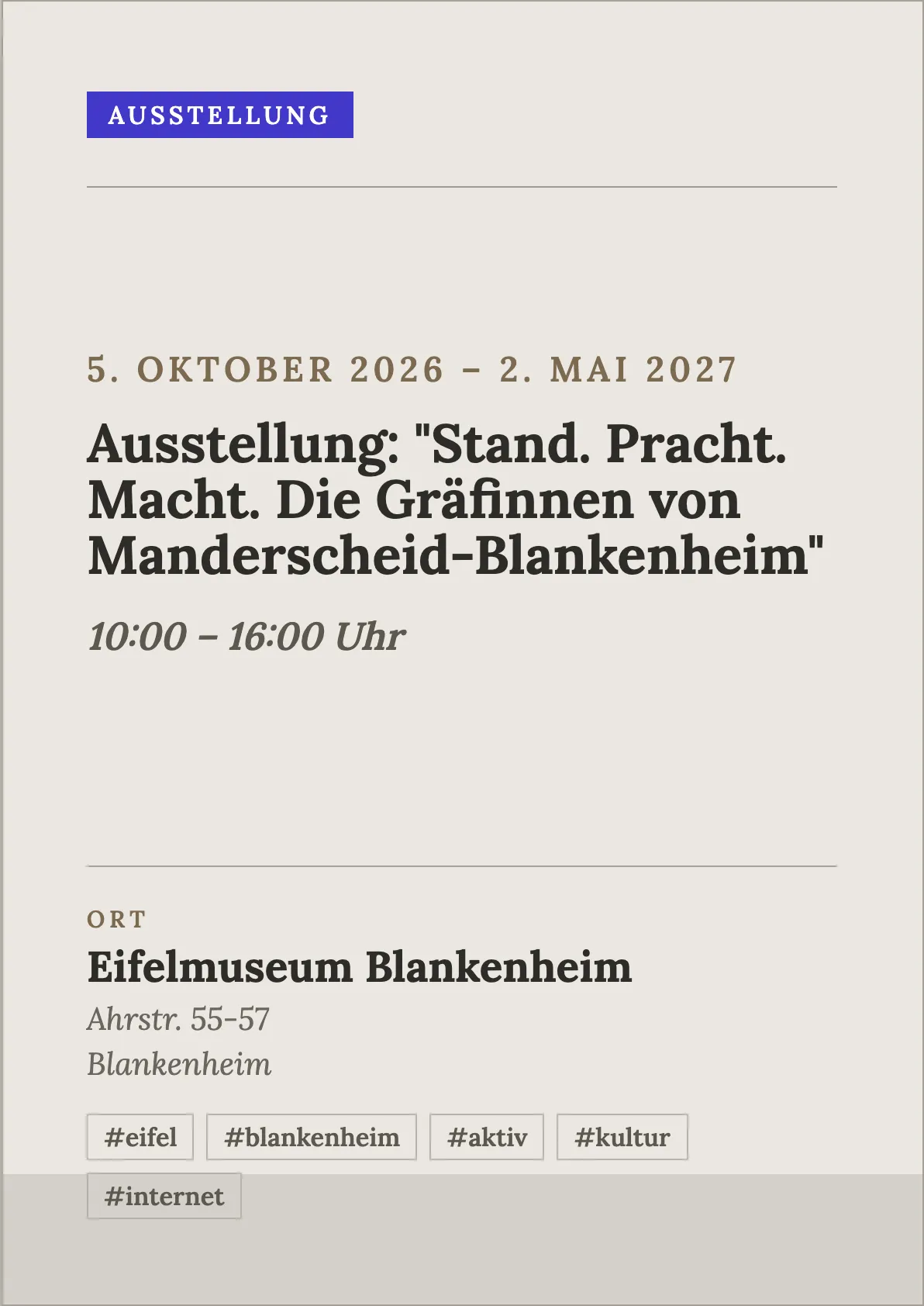 Veranstaltungsflyer
