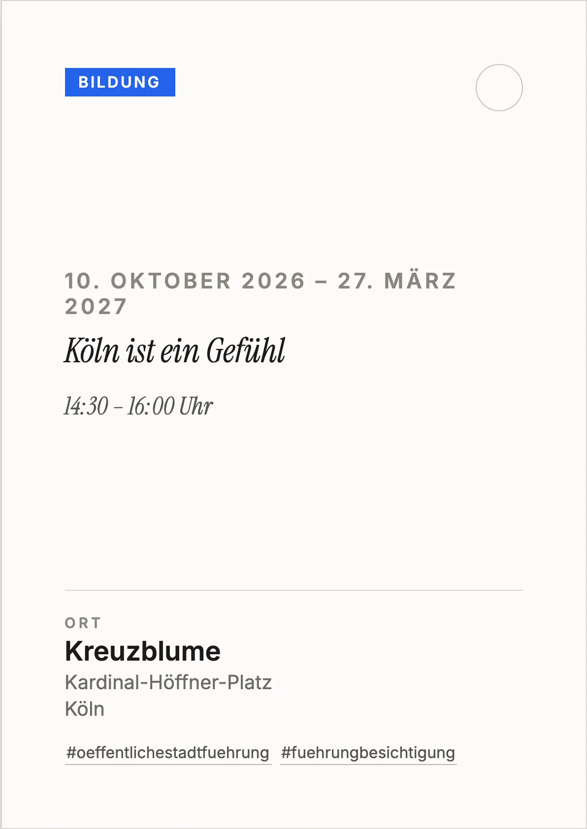 Veranstaltungsflyer