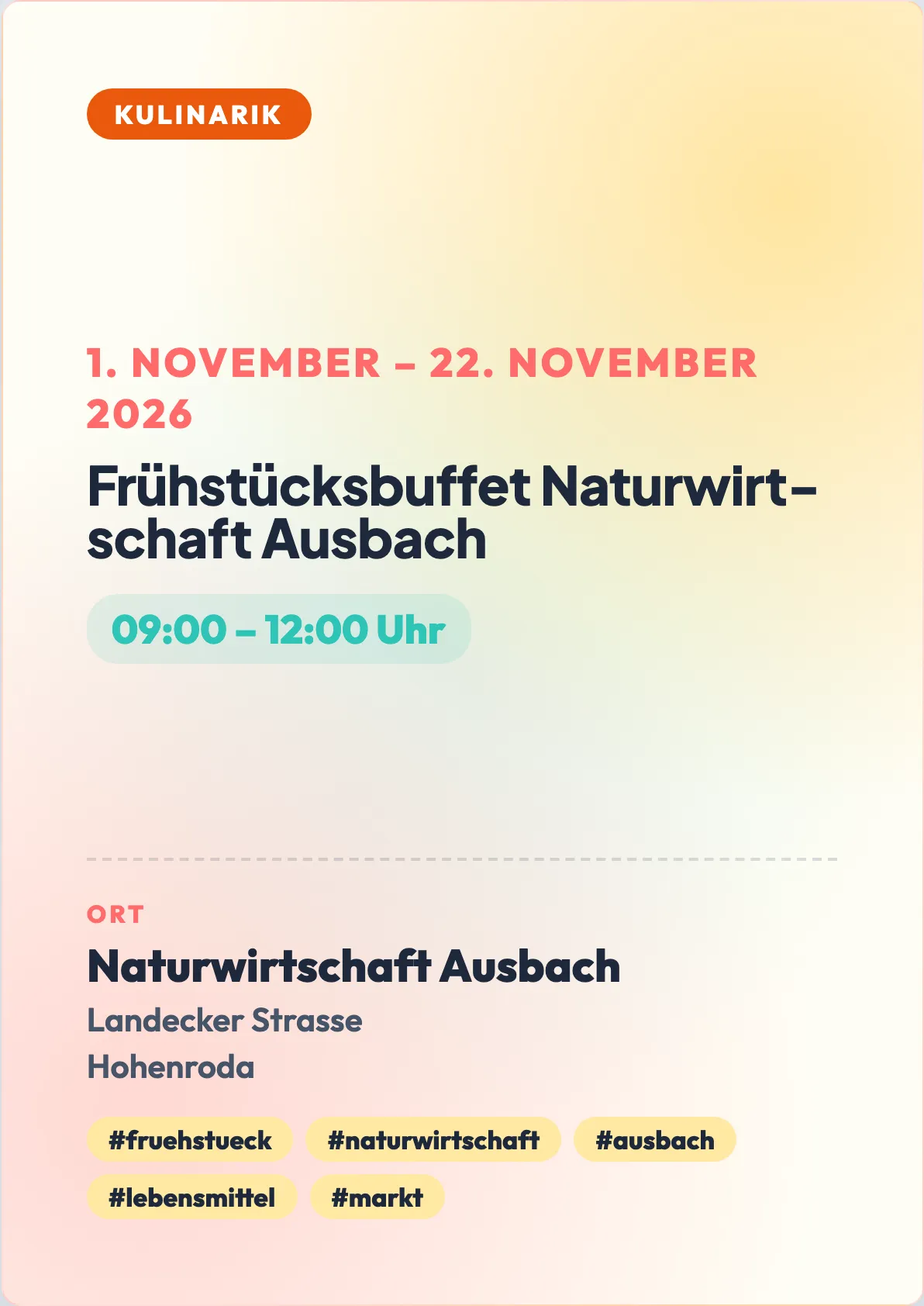 Veranstaltungsflyer