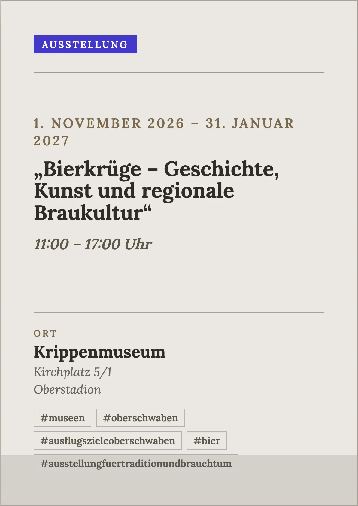 Veranstaltungsflyer
