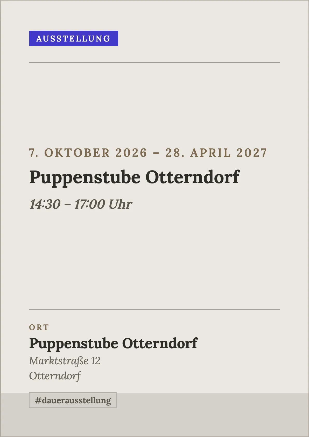 Veranstaltungsflyer