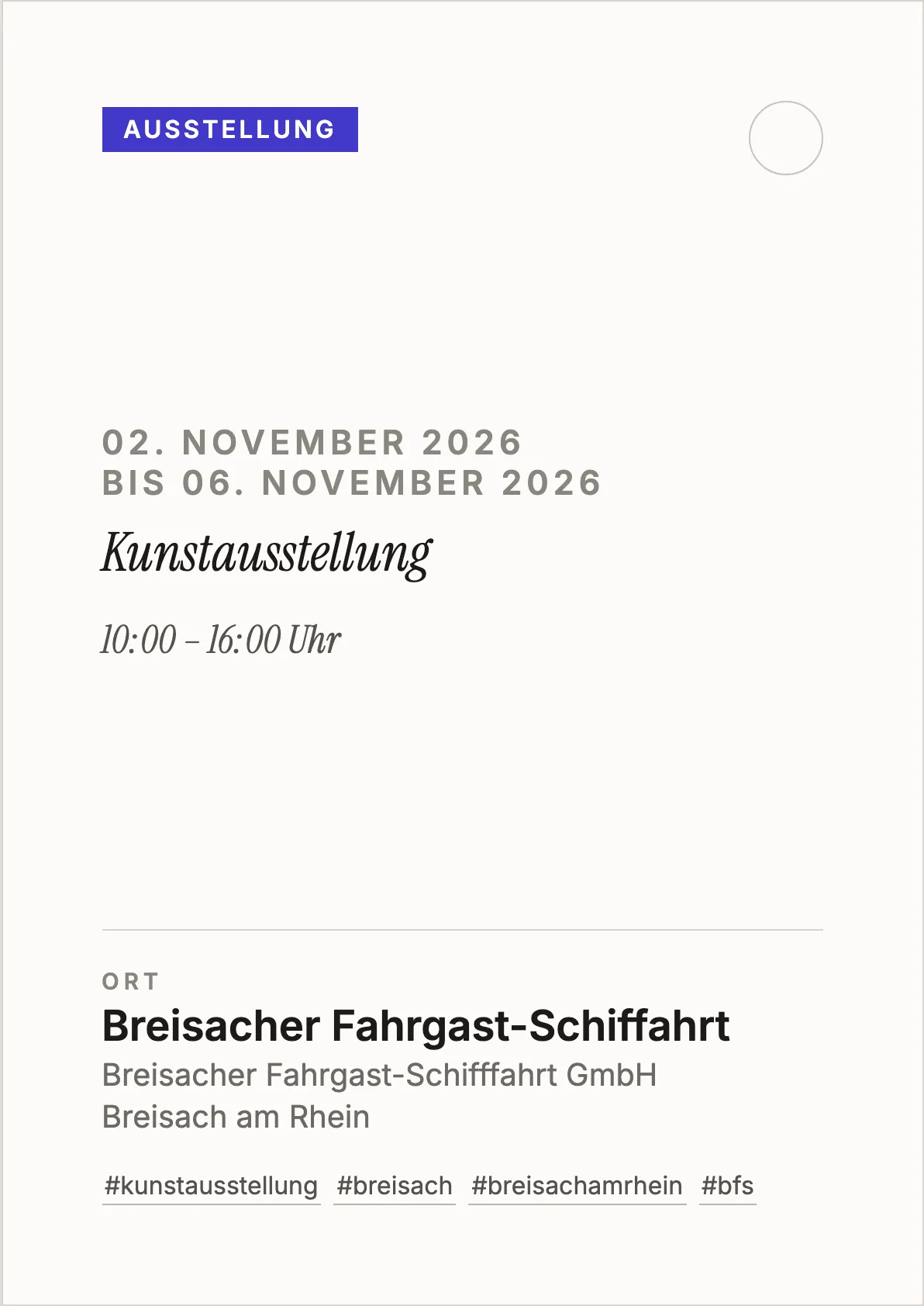 Veranstaltungsflyer