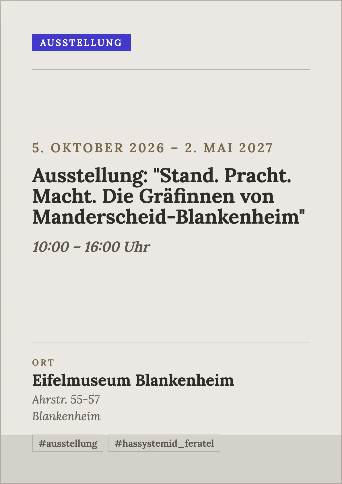 Veranstaltungsflyer