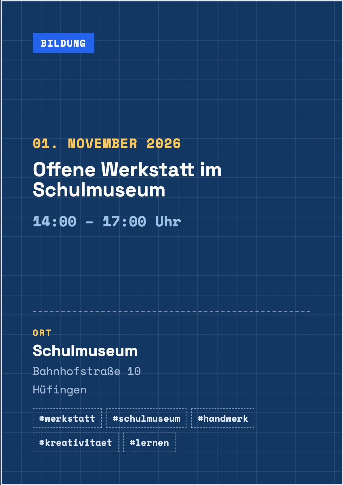 Veranstaltungsflyer