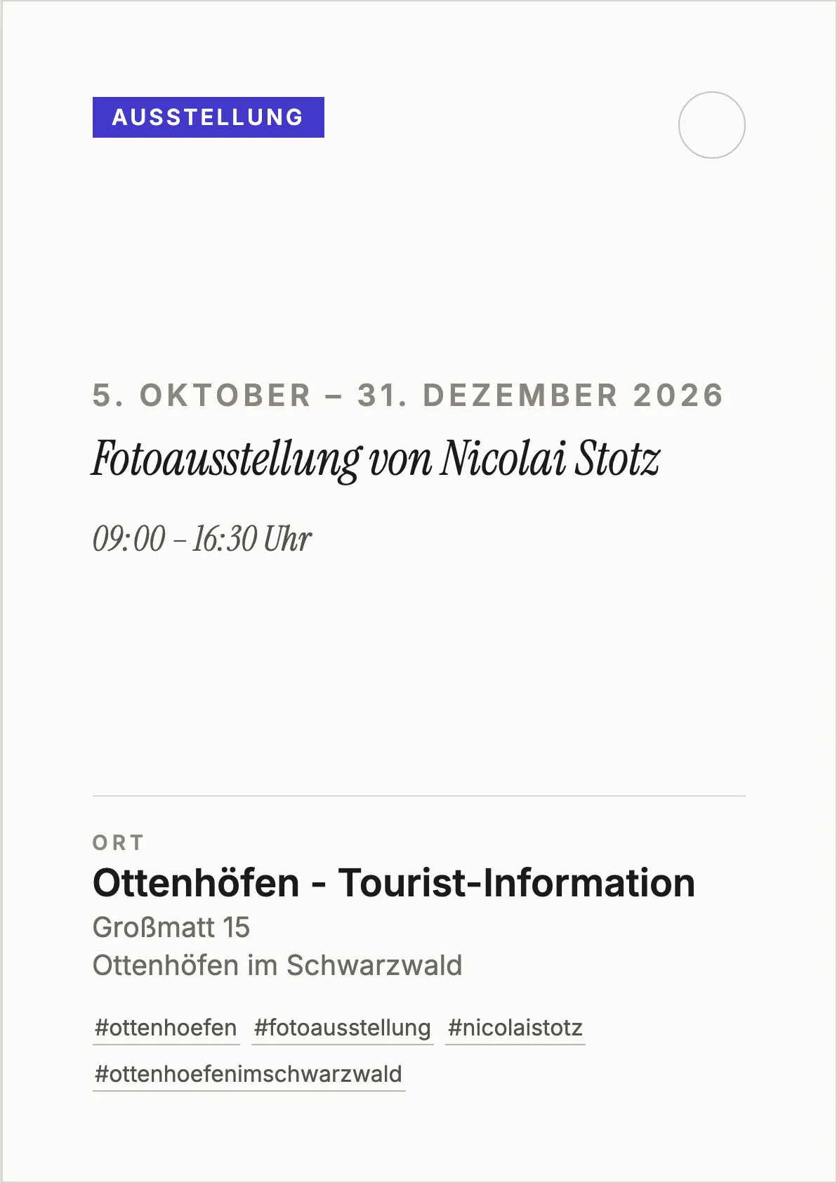 Veranstaltungsflyer