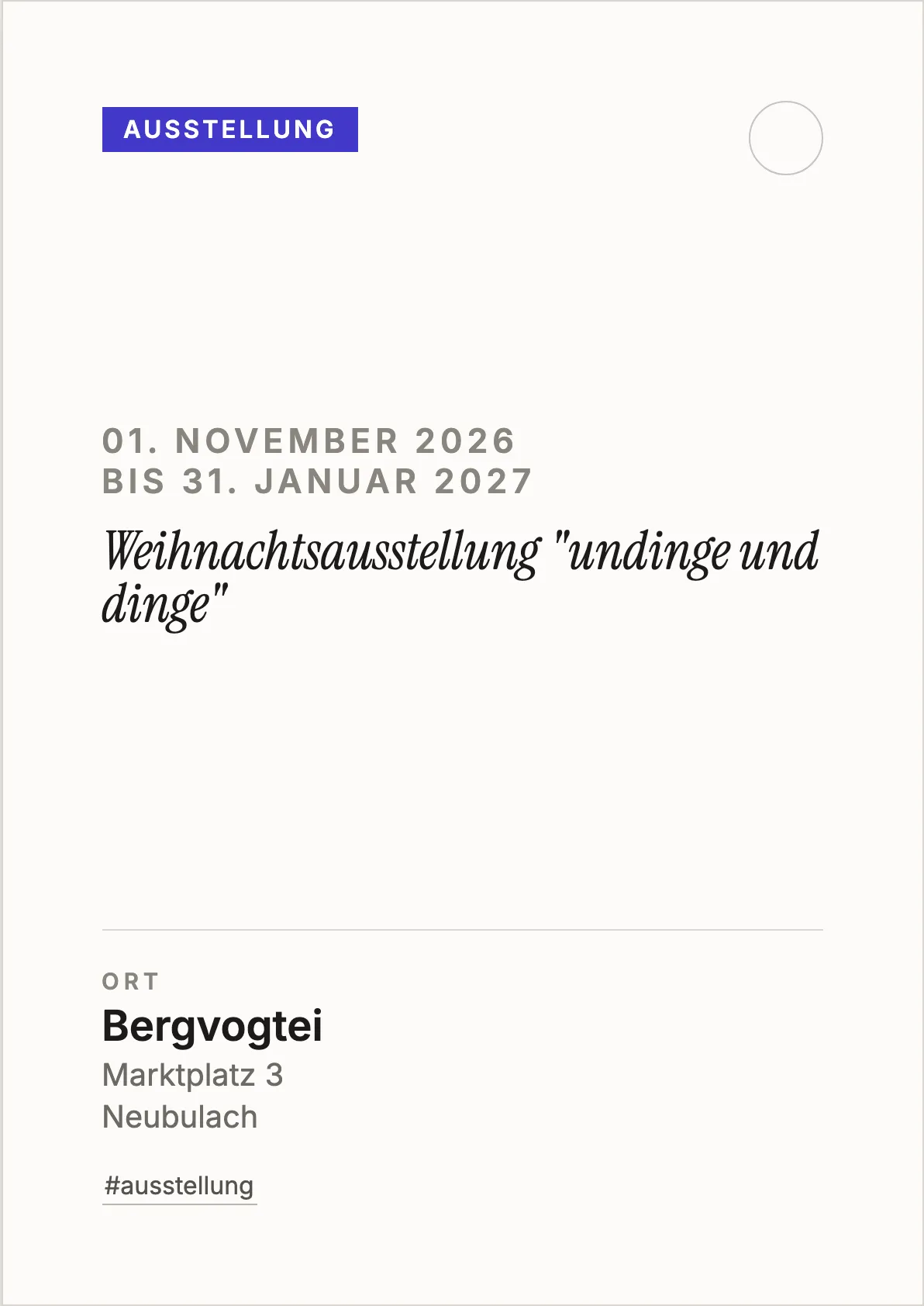 Veranstaltungsflyer