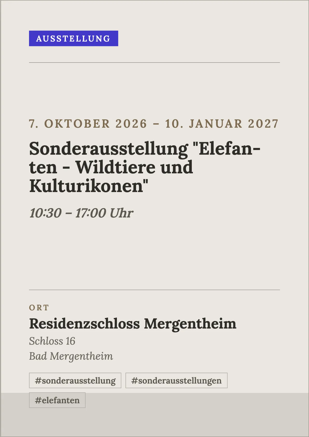 Veranstaltungsflyer